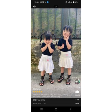 Chân váy  cotton có quần trong bé gái