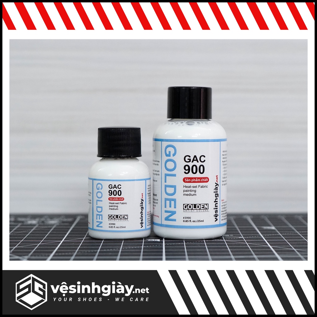 Dung môi Golden GAC 900 pha màu sơn lên giày vải, lưới, canvas