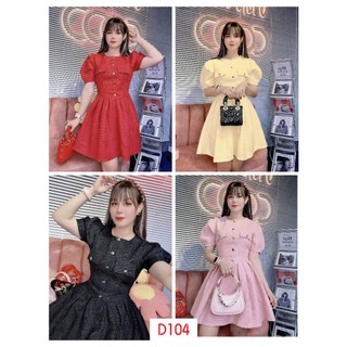 D104 - ĐẦM DỰ TIỆC, ĐI CHƠI, ĐẦM XÒE XẾP LY THIẾT KẾ VỚI TONE MÀU XINH XẮN