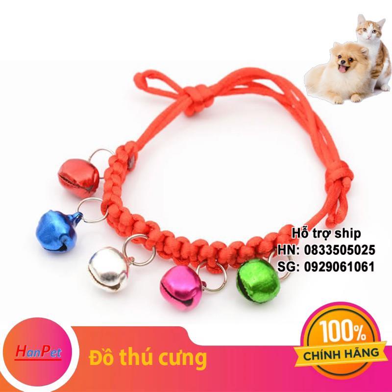 Hanpet.GV- 705- Vòng cổ chó mèo nhiều chuông cao cấp- dùng cho cú từ 1- 5kg(- 4711849)