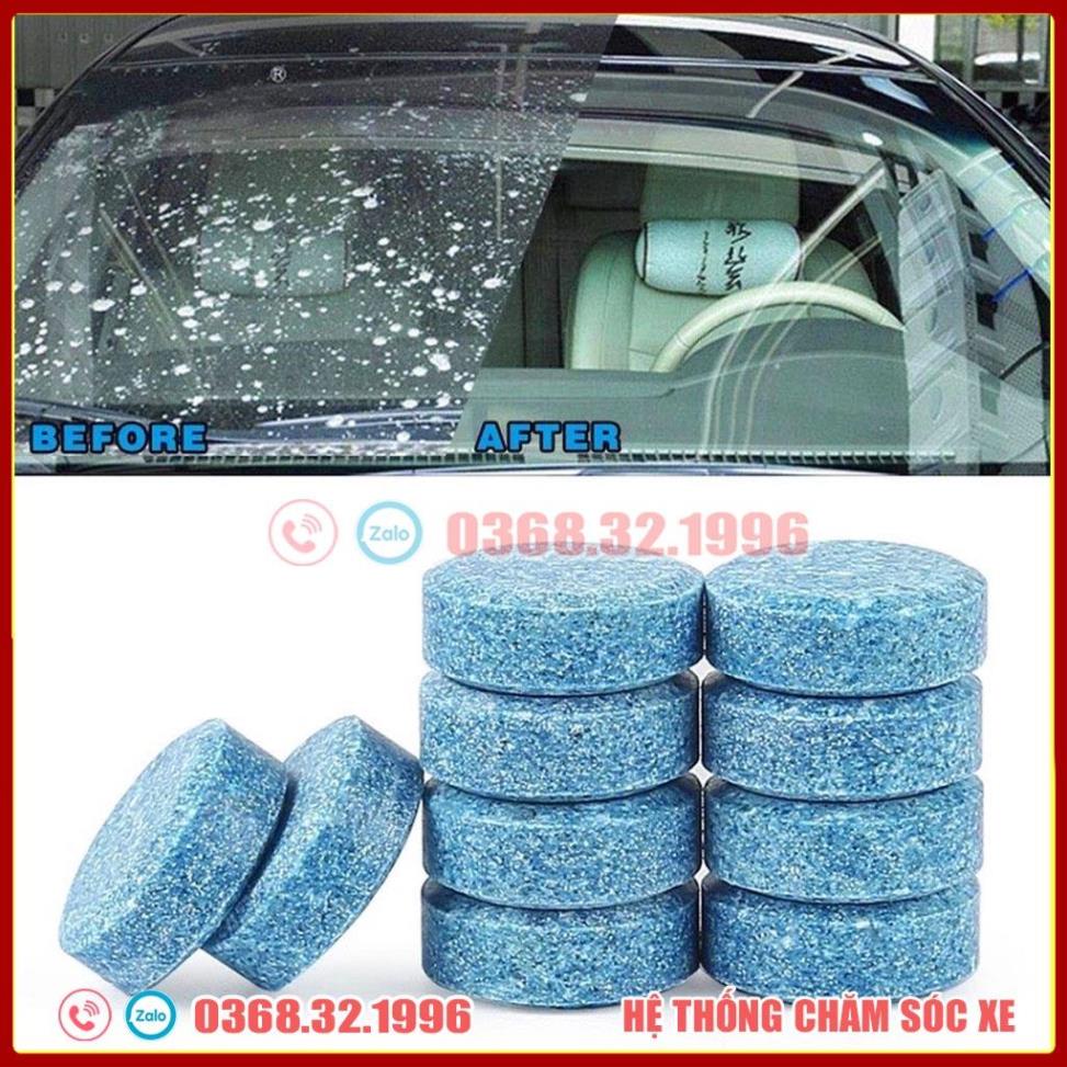 Viên Sủi Rửa Kính Xe Ô Tô - Nước Rửa Kính Xe Hơi - Viên Pha Nước Rửa Gương Kính - Làm Sạch Gương