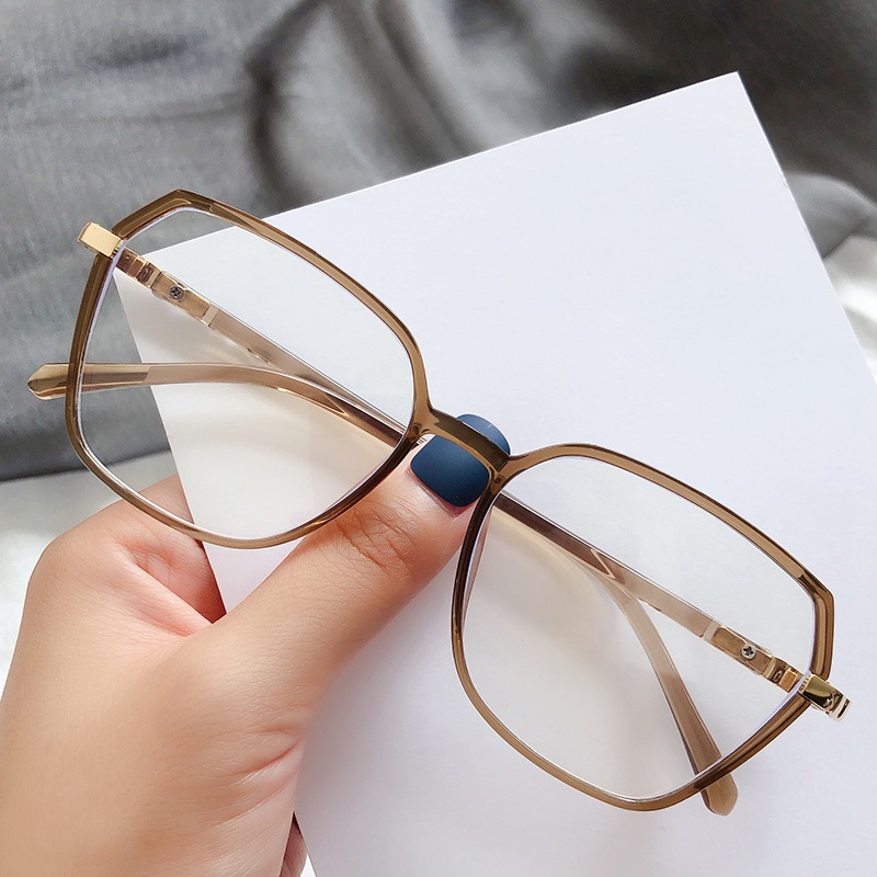 Mắt Kính Gọng Lục Giác Chống Ánh Sáng Xanh Thời Trang Cổ Điển Phong Cách Hàn Quốc