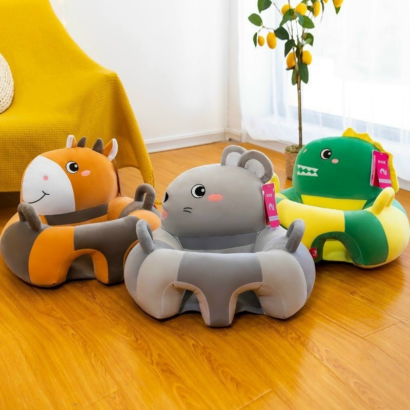 Ghế tập ngồi,ghế ăn dặm thú bông cho bé ruột bông trắng tinh khiết nhập khẩu