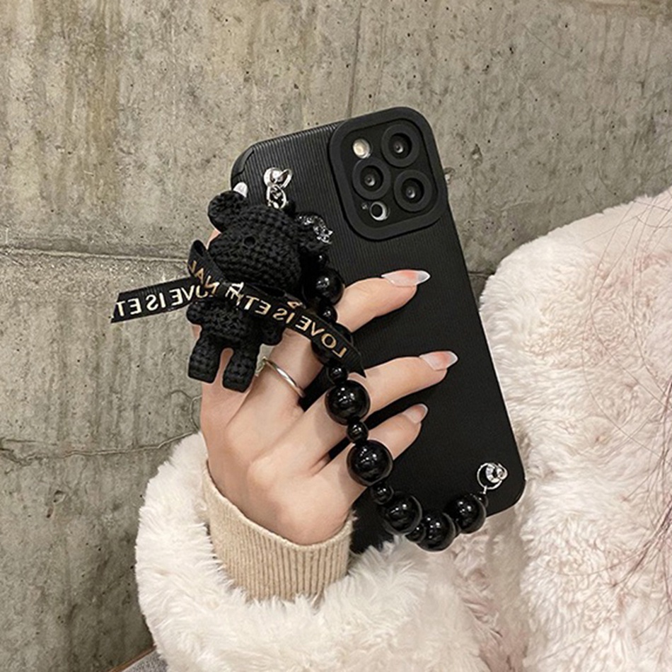 Ốp Điện Thoại Da Silicon Hình Gấu 3D Cho iPhone 11 12 13 14 Pro MAX 11Pro 12Pro 13Pro 7 8 Plus X XR XS MAX SE 2020 2022