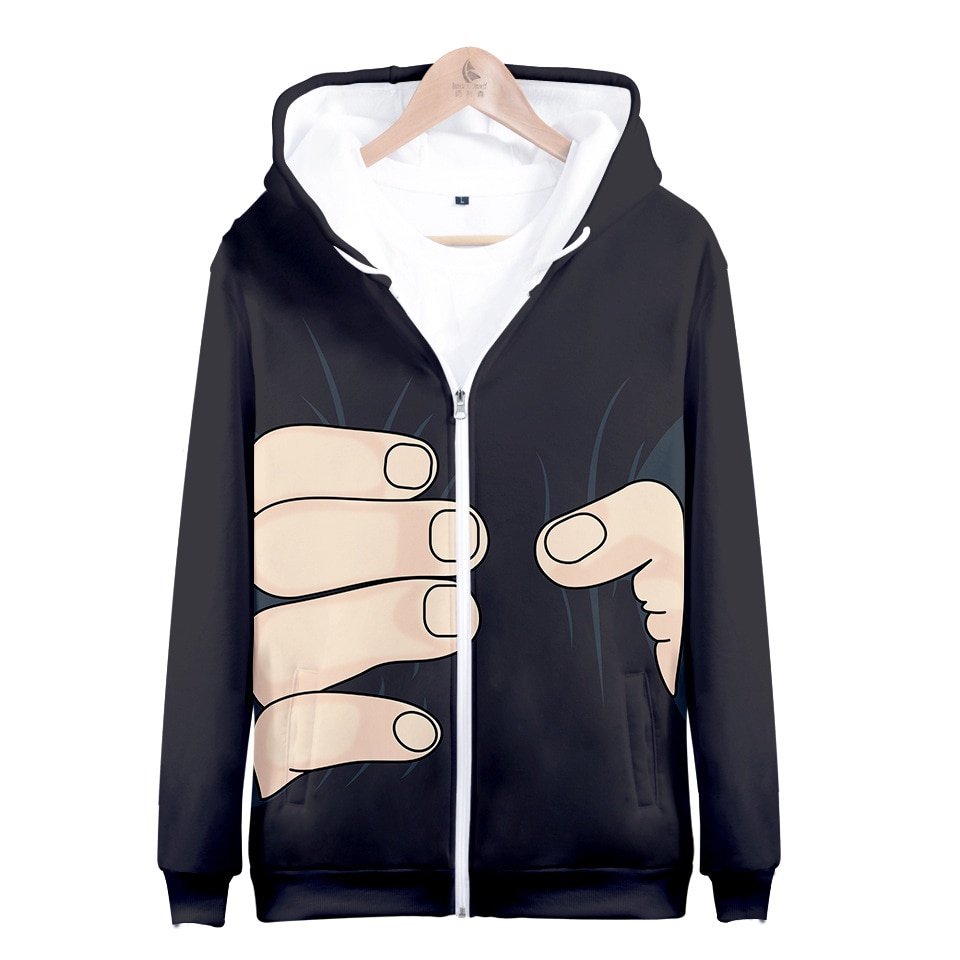 Áo Khoác Hoodie In Hình Bộ Xương Bàn Tay 3D Cỡ Lớn Phối Khóa Kéo Thời Trang Halloween Cho Nam Và Nữ