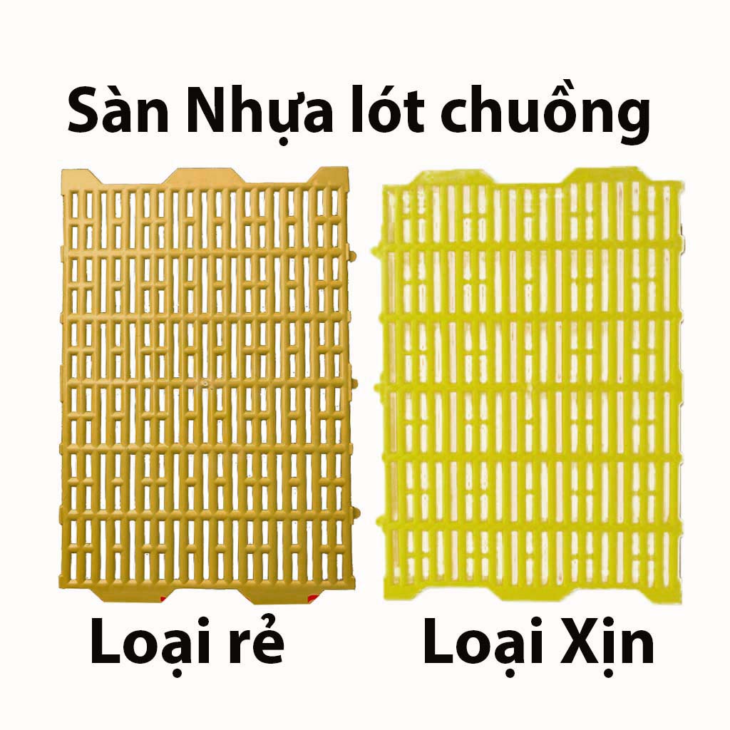 Sàn nhựa chuồng chó màu vàng 40x55cm (Loại 1) BH 12 tháng Tấm lót sàn tấm nhựa lót sàn chó mèo