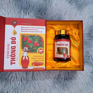 viên nang mềm Tinh dầu Thông Đỏ Red Pine gold hỗ trợ giảm mỡ máu tốt cho mắt và tim  Hộp 60 viên