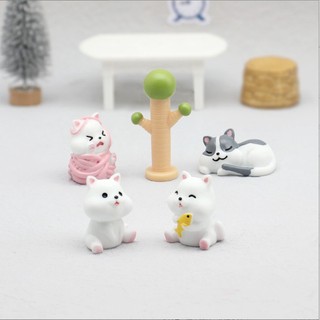 Mô hình mèo con siêu quậy trang trí tiểu cảnh Dollhouse, nhà mô hình