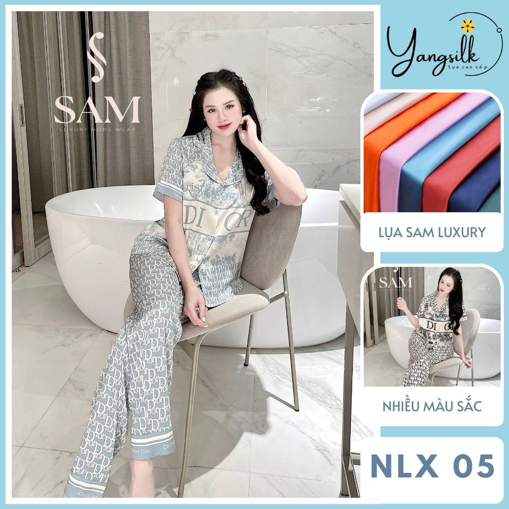 Bộ ngủ pijama ngắn tay Sam luxury đồ bộ mặc nhà nữ cao cấp mềm mịn mượt thoải mái nhẹ nhàng Yangsilk