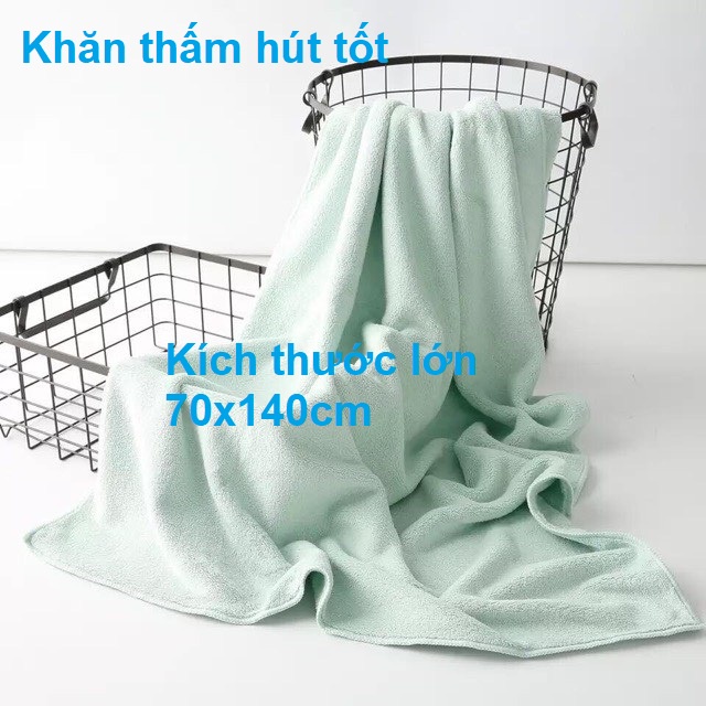 Bộ 2 khăn tắm lông cừu xuất hàn - khăn tắm cỡ lớn siêu mềm mịn (hàng mới nhất 2021)
