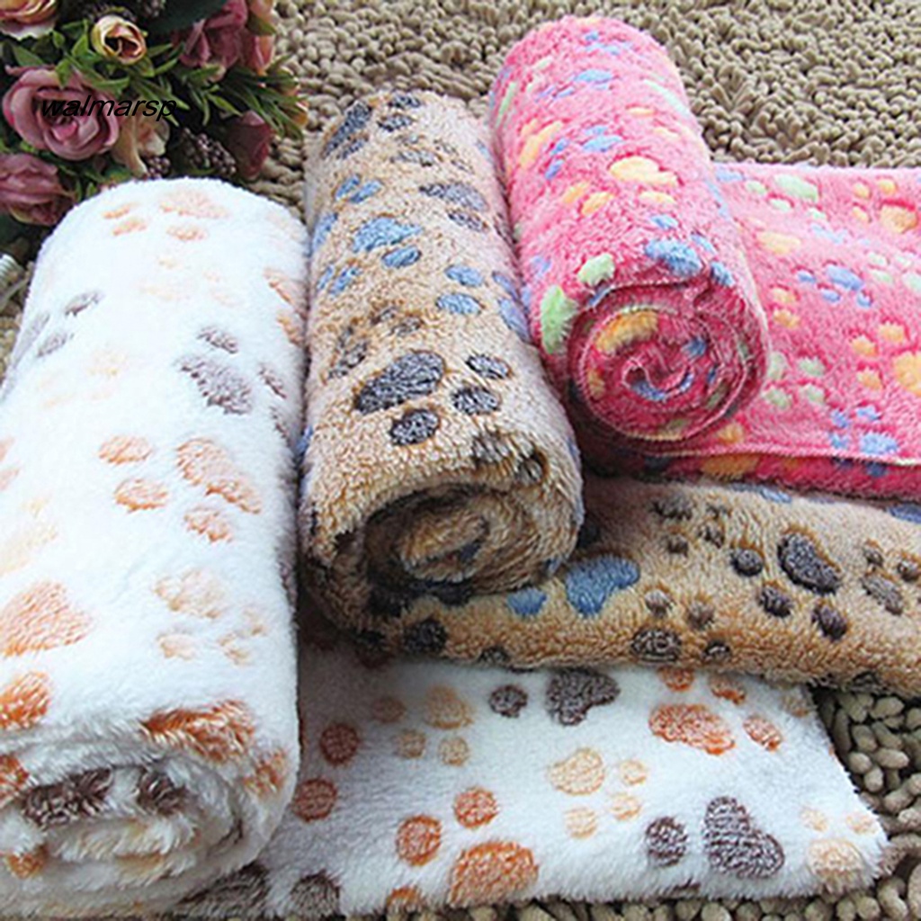 Chăn Bông Mềm Mại Thoải Mái In Hình Bàn Chân Thú Cưng
