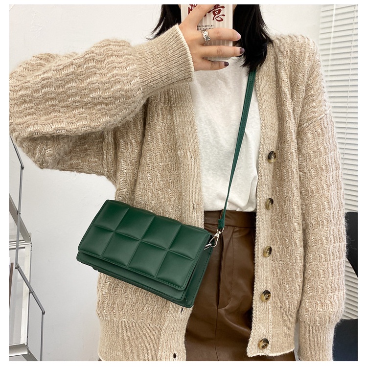 Túi Đeo Chéo Hình Vuông Cỡ Lớn Họa Tiết Sọc Caro Thời Trang Cho Nữ