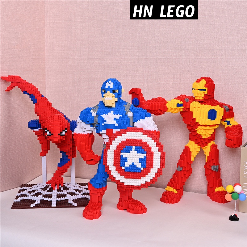 mô hình lắp ráp marvel avengers andgame, đồ chơi lego siêu anh hùng người nhện, đội trưởng mỹ