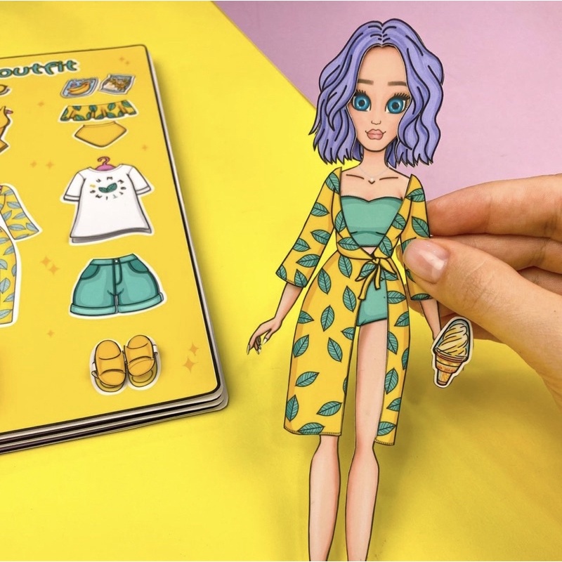 Ngôi nhà búp bê chủ đề trang phục mùa hè Summer Wardrobe