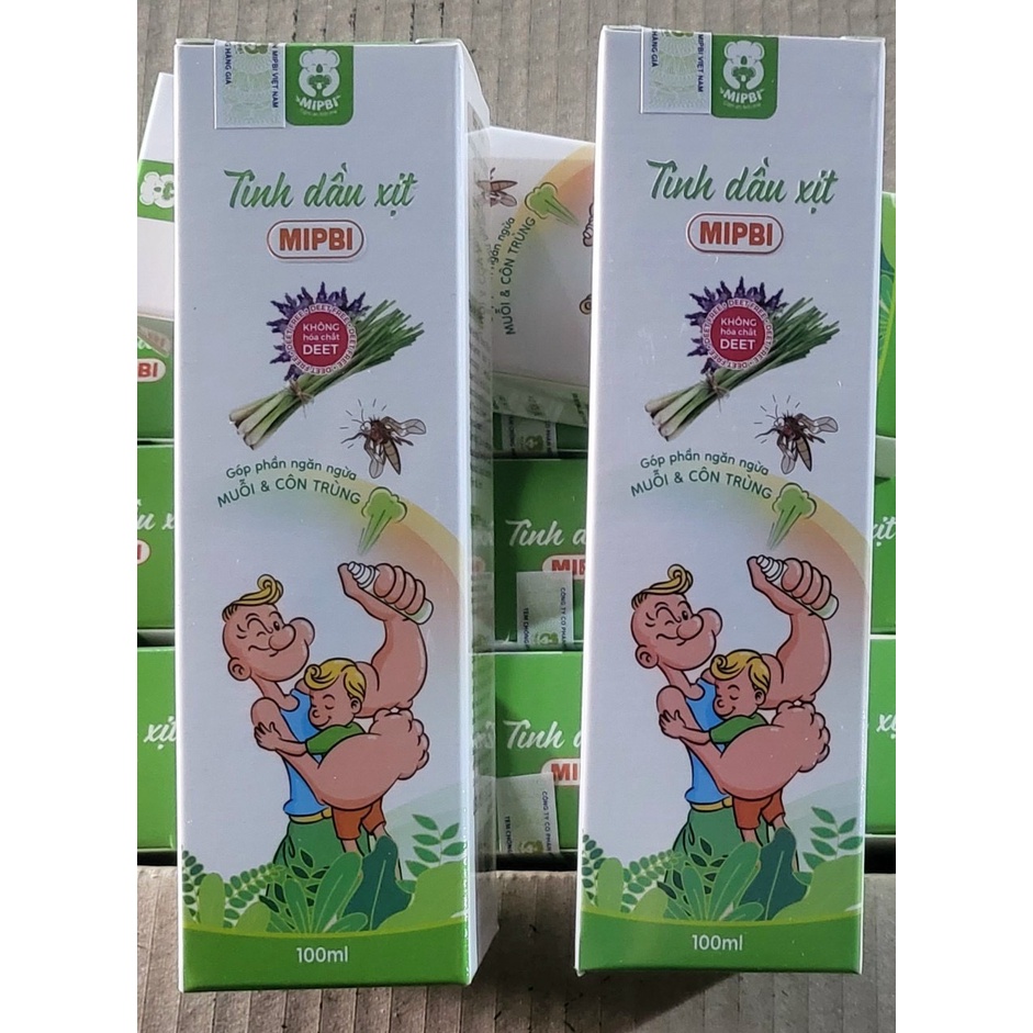 Tinh dầu xịt Mipbi 100ml ngăn ngừa muỗi và côn trùng cho bé