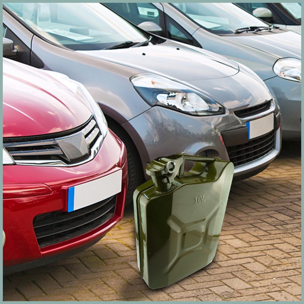 Bình Đựng Nhiên Liệu Diesel 5L / 10L Bằng Kim Loại Cho Xe Hơi