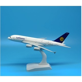 Máy bay mô hình tĩnh A380 Lufthansa 20cm có bánh xe