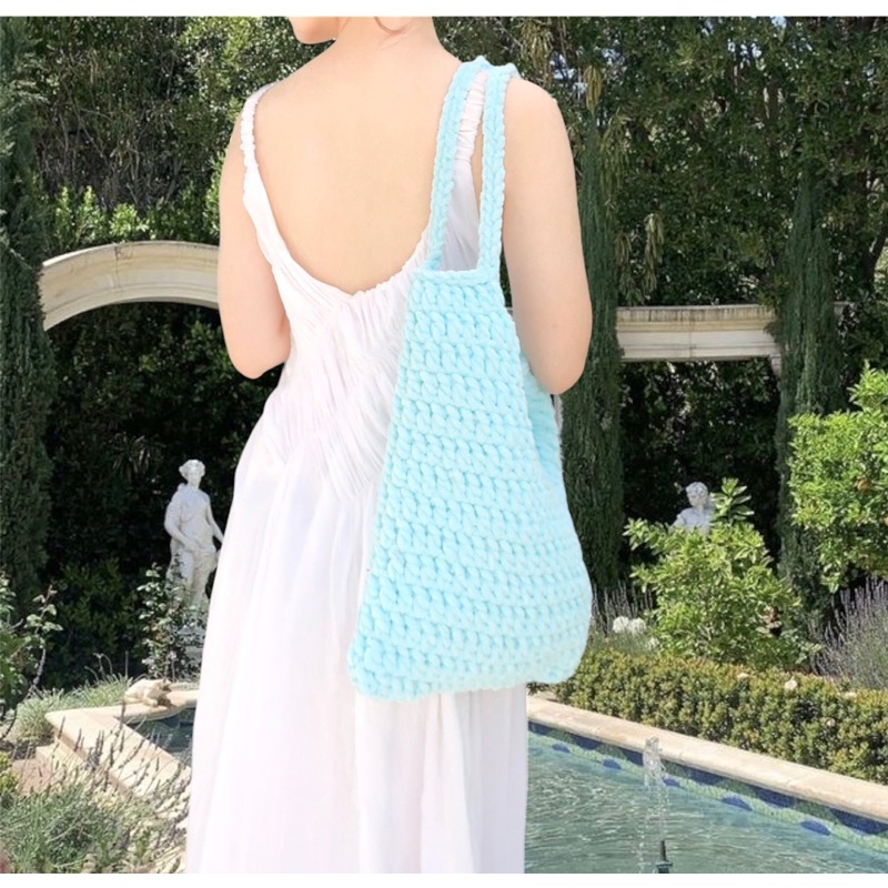 Tote bag crochet - Túi tote móc len mềm mại handmade by Mếu Máo
