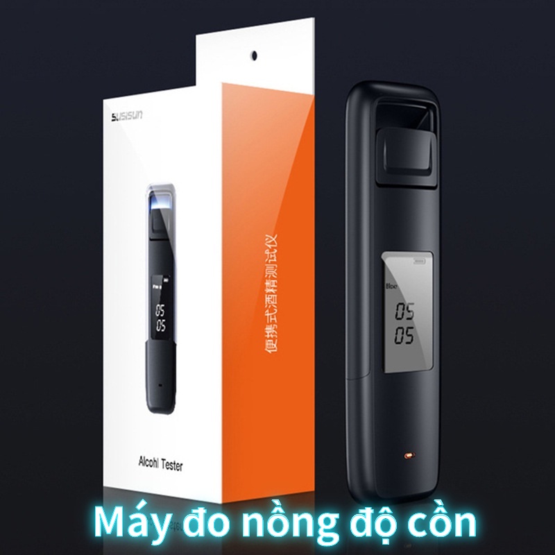 Máy kiểm tra nồng độ cồn điện tử, được trang bị màn hình LCD và cổng sạc USB, máy đo nồng độ cồn chính xác