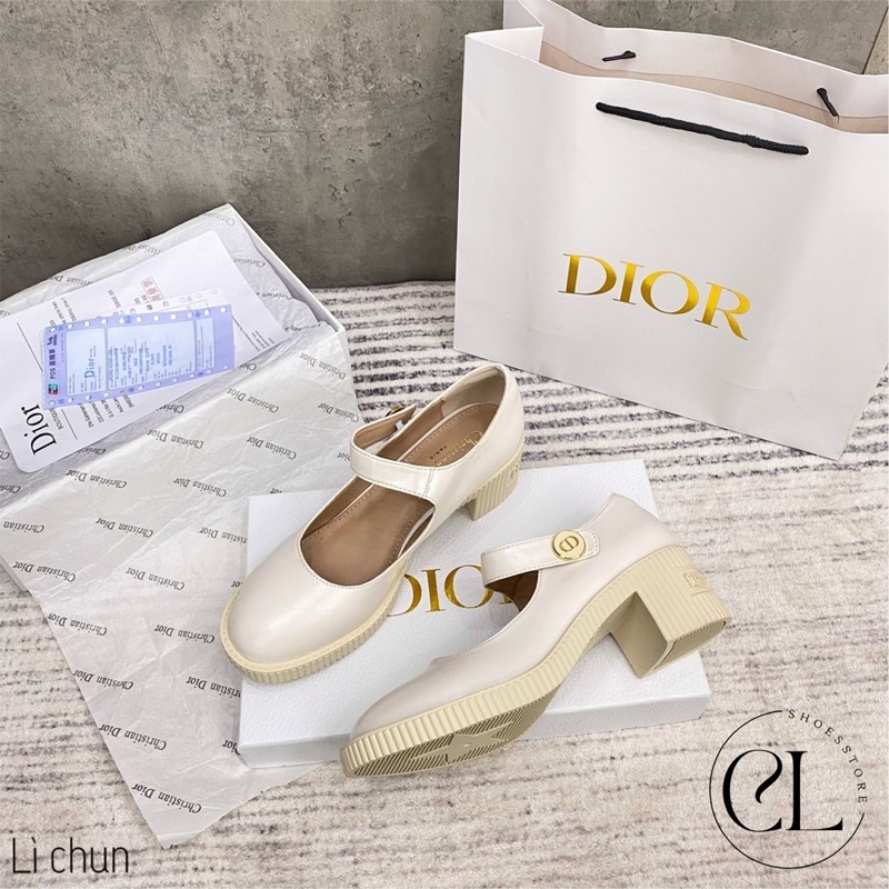 Giày cao gót quai ngang 2 chất da cao cấp 2 loại