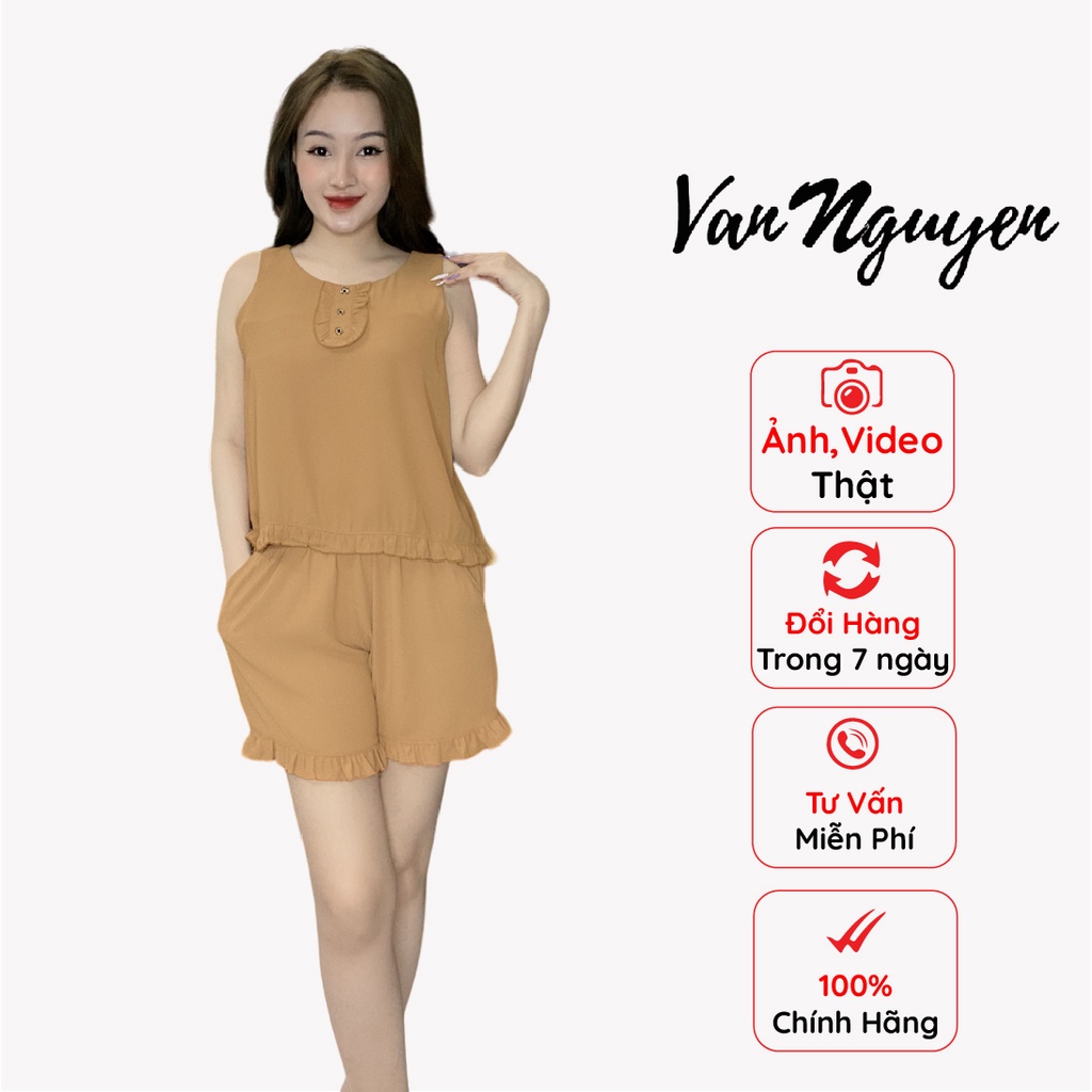 Đồ bộ đùi mặc nhà Vân Nguyễn chất liệu vải tằm ý cao cấp nhiều màu sắc mặc nhà và mặc ngủ thoải mái