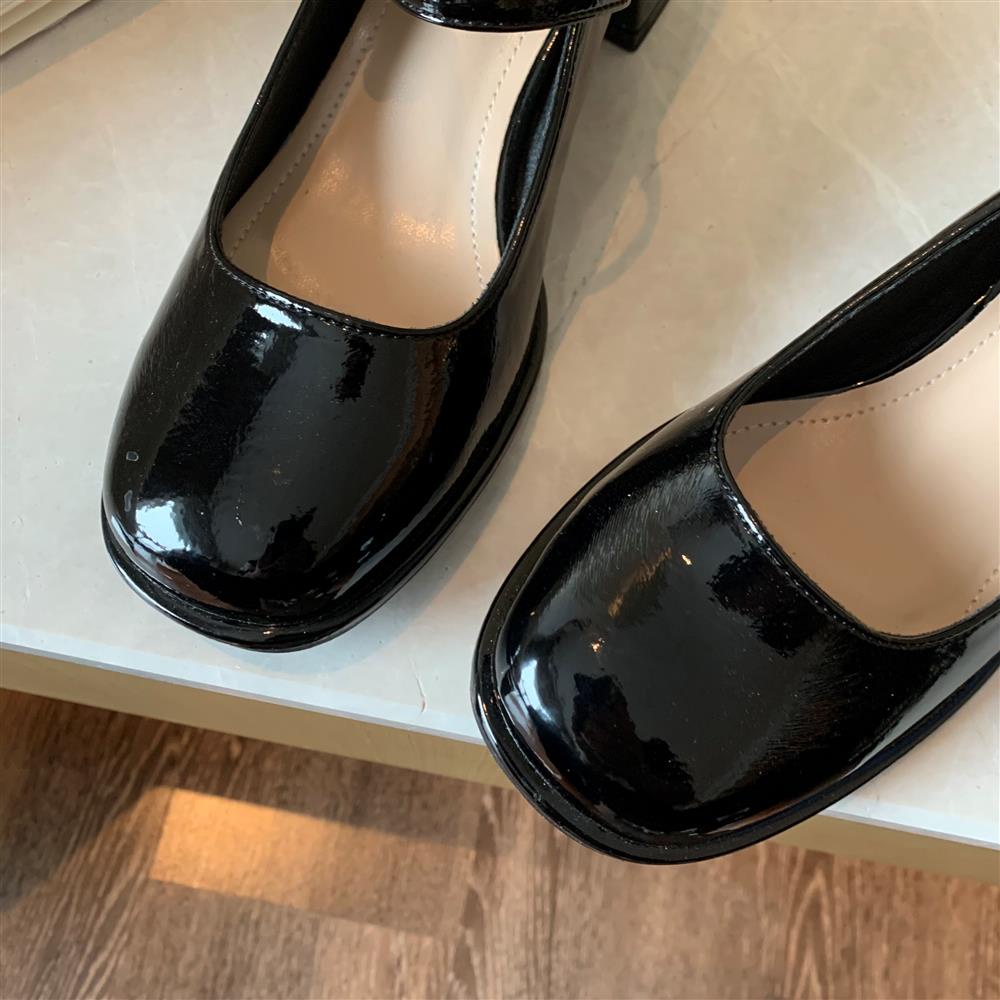 Giày Cao Gót Mary Jane Đế Dày Đính Đá Phong Cách Thời Trang Hàn Quốc Mới SK2023