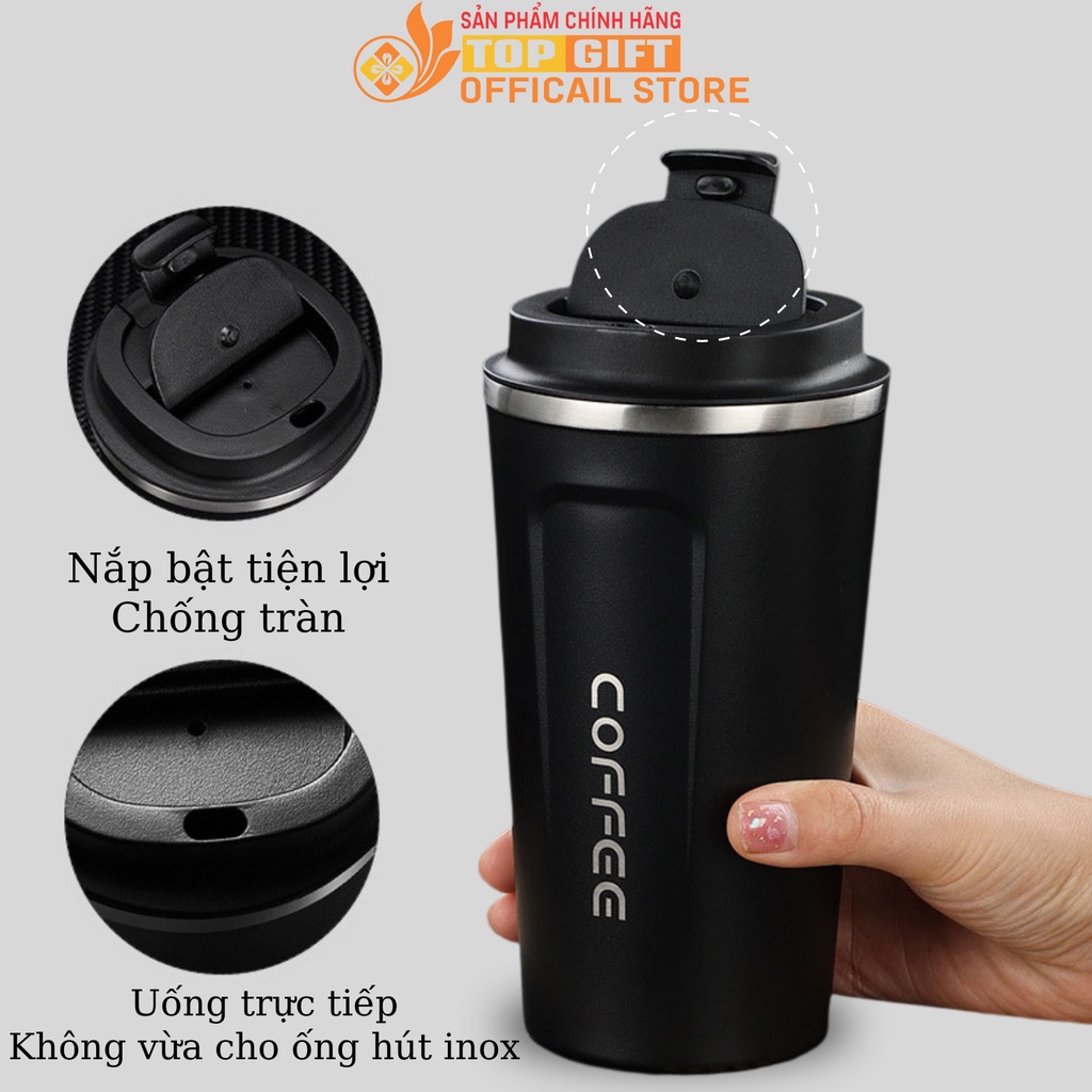 Ly giữ nhiệt Coffee Holic khắc tên theo yêu cầu TopGift LGN005 - Cốc giữ nhiệt Chính hãng SUS 304 an toàn sức khỏe | BigBuy360 - bigbuy360.vn