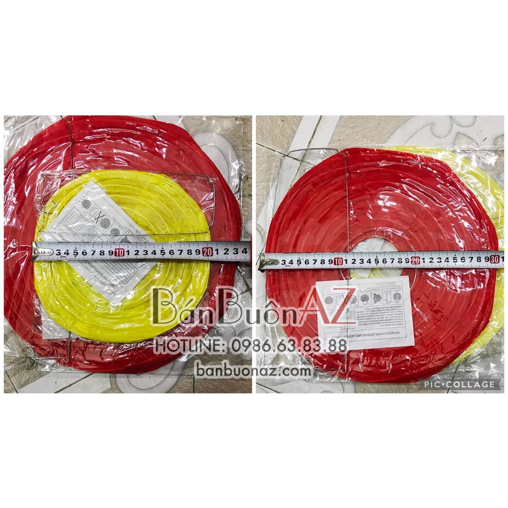 Đèn lồng giấy lụa tròn 30cm và 20cm trang trí đa phong cách