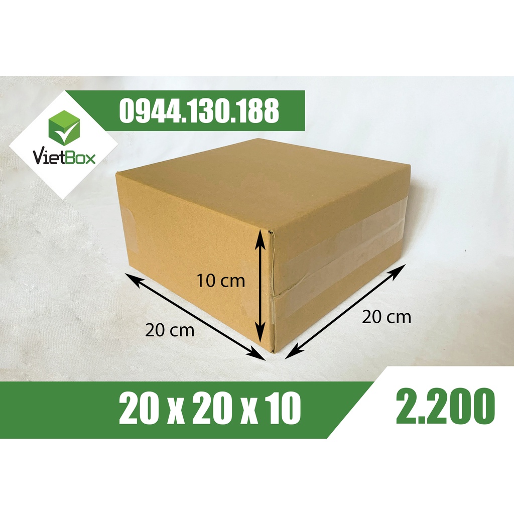 Combo 20 hộp carton 20x20x10