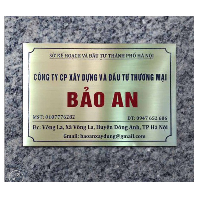 Biển tên công ty, BẢNG HIỆU CÔNG TY nhiều chất liệu