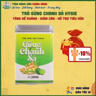 Trà Hòa Tan Gừng Chanh Sả Tăng Đề Kháng Thải Độc Đẹp Da Hygie &Panacee Hộp 250g ❤️FREESHIP 50K❤️
