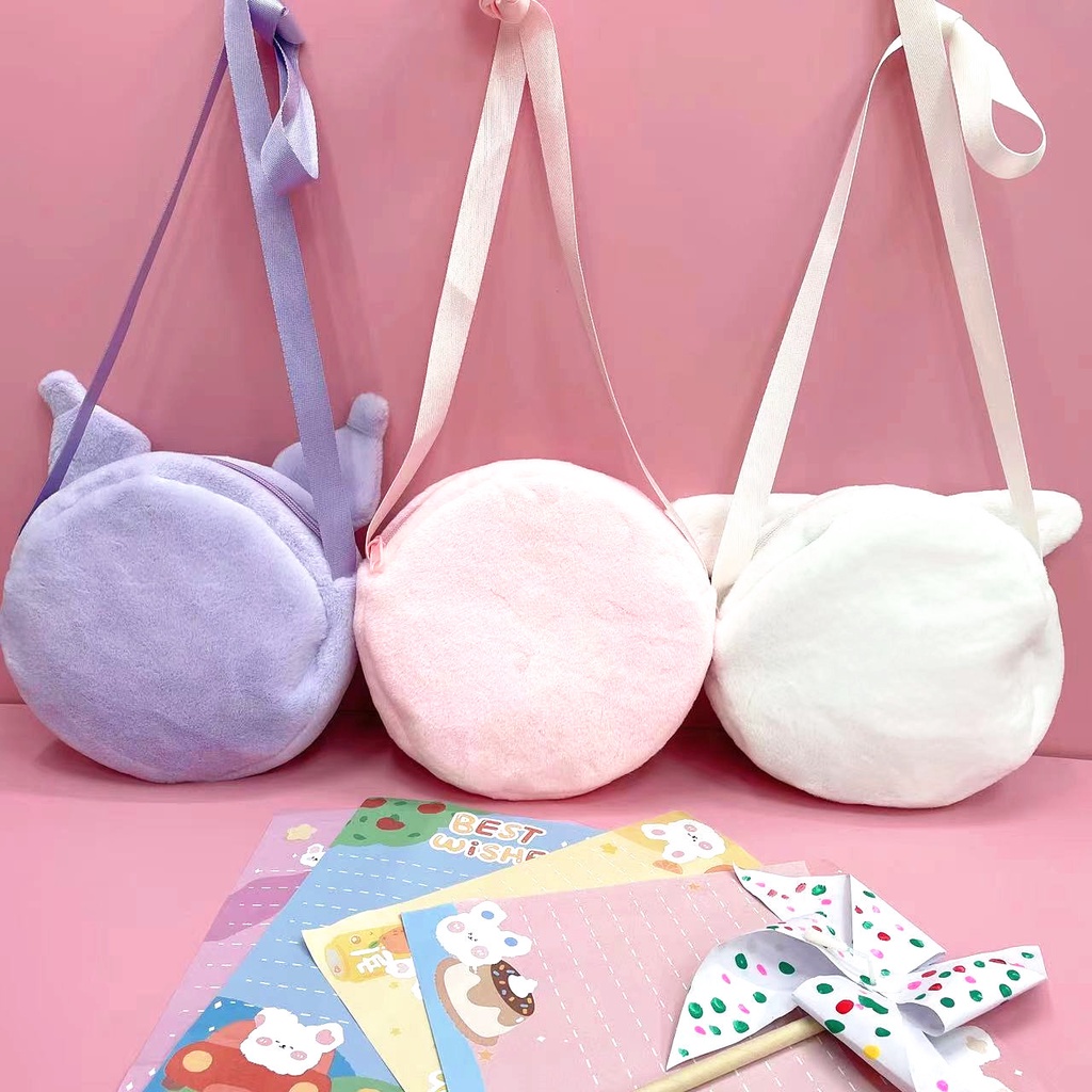 Túi Đeo Chéo Cỡ Lớn 20cm Hình Sanrio Disney Kuromi My Melody Cinnamoroll Dâu Tây Gấu Lotso Spongebob Kirby Nhật Bản Nhồi Bông Đáng Yêu