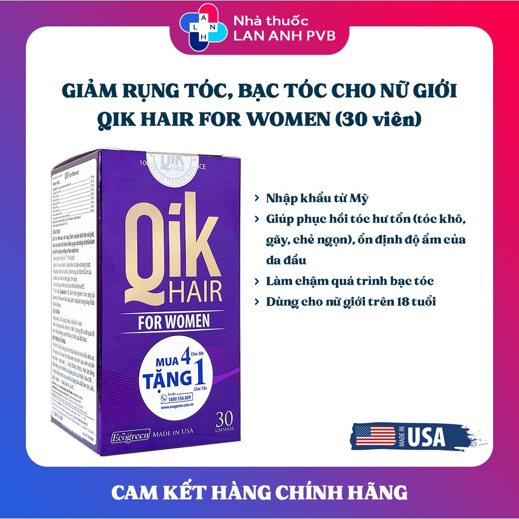 QIK HAIR FOR WOMEN [Hàng nhập khẩu] - Qik Hair Cho Nữ.