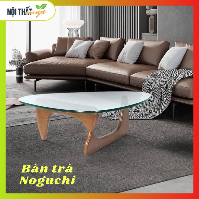 Bàn trà Nugochi Nhật Bản sáng tạo,Bàn decor BCF24 chân gỗ sồi nga mặt kính đẹp lạ