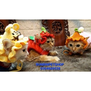 Nón mũ len handmade dành cho chó mèo siêu xinh