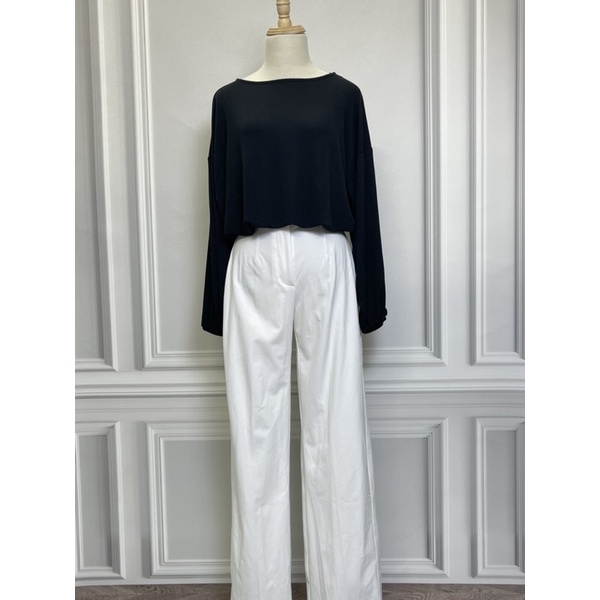 A1655 Áo len mỏng ZARA hàng hiệu chính hãng thừi trang nữ màu đen size S secondhand thanh lý ký gửi