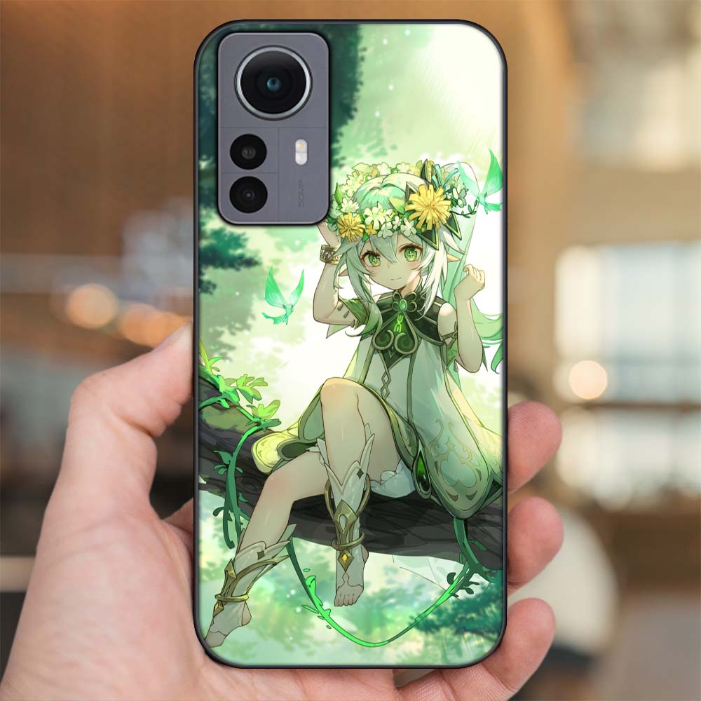 Ốp lưng Xiaomi 12 Pro 5G viền đen in hình Nahida Genshin Impact