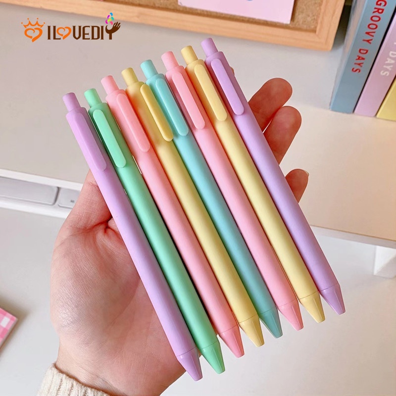 [Home] Bút Mực gel Dạng Nhấn Màu Macaron Thu Gọn Được Dễ Thương Dành Cho Học Sinh / Văn Phòng