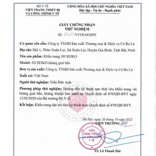 Thùng 200 Chiếc Khẩu Trang 5D SEIKO 3 Lớp Kháng Khuẩn Chóng Bụi Cho Mặt Vừa Và To