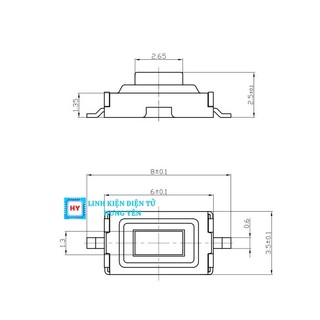 Túi 10 Nút nhấn 2 chân SMD 3*6*2.5MM