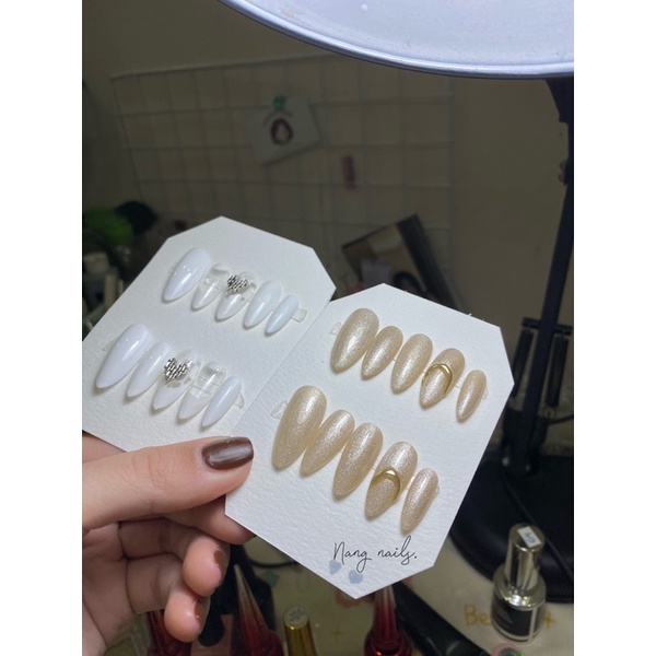 Nail Box Thiết Kế Nhũ Mắt Mèo Sang Chảnh Viền 1 Ngón