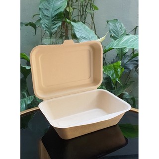 Hộp bã mía dùng 1 lần đựng cơm dung tích 600ml