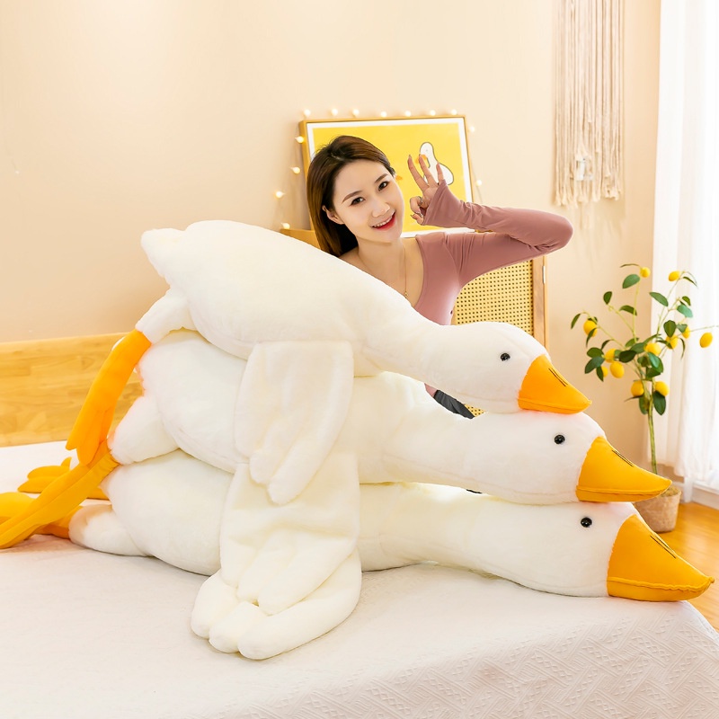 Gấu bông vịt trầm cảm chất lông tuyết siêu mịn làm gối ôm, trang trí, quà tặng siêu đáng yêu, size 90cm - 1m6