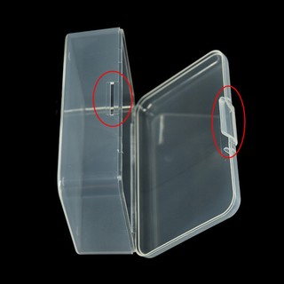 Storage Box Case Plastic Clear Organizer Small Transparent Rectangular Collection Container