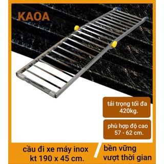 Thang dắt xe máy inox. kt 190 x 45cm