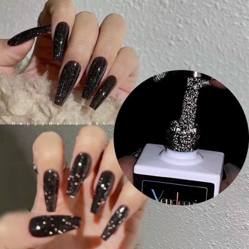 Sơn gel nhũ flash Vendeeni màu đen
