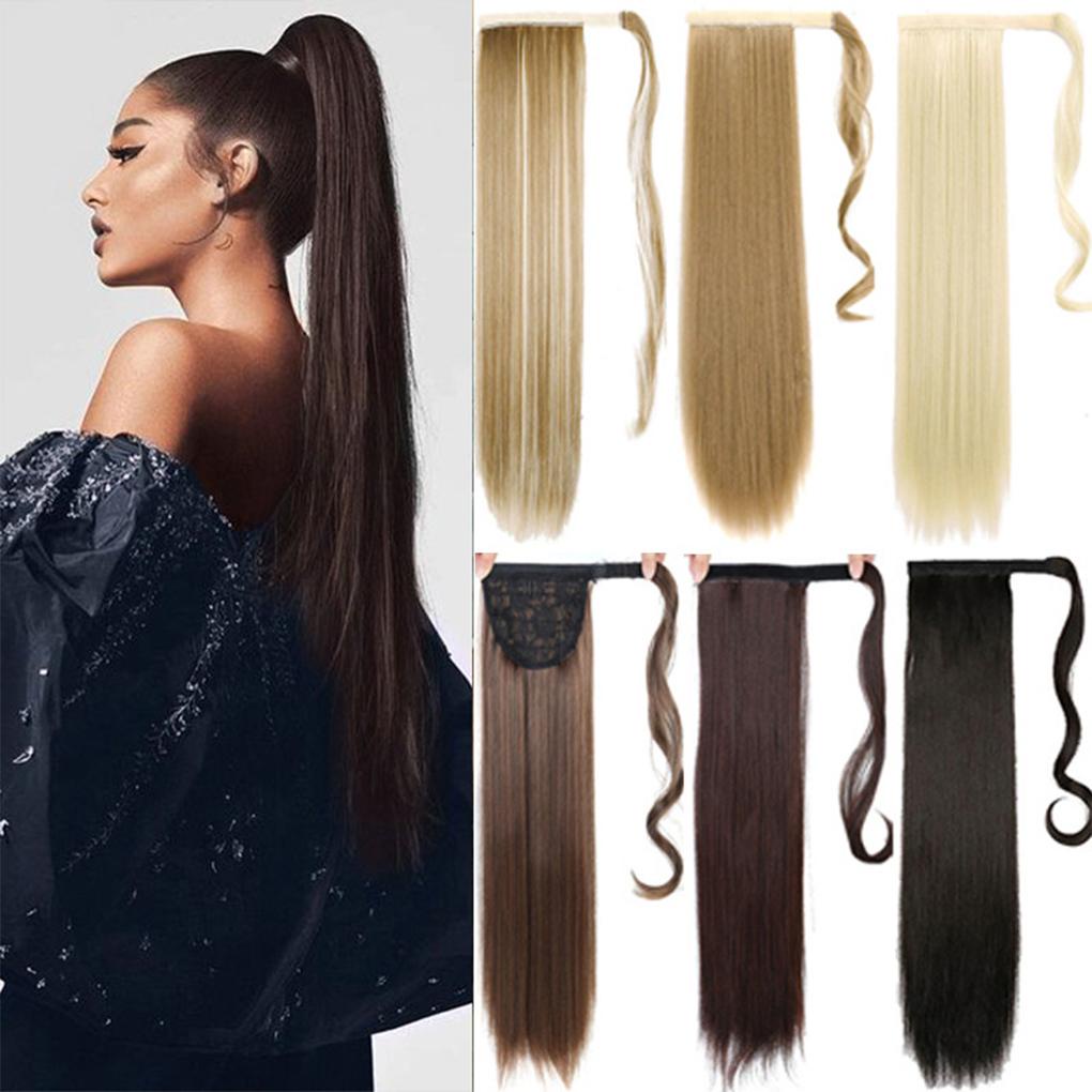 Tóc Giả Đuôi Ngựa Thẳng Dài Tự Nhiên Hóa Trang Cho Nữ