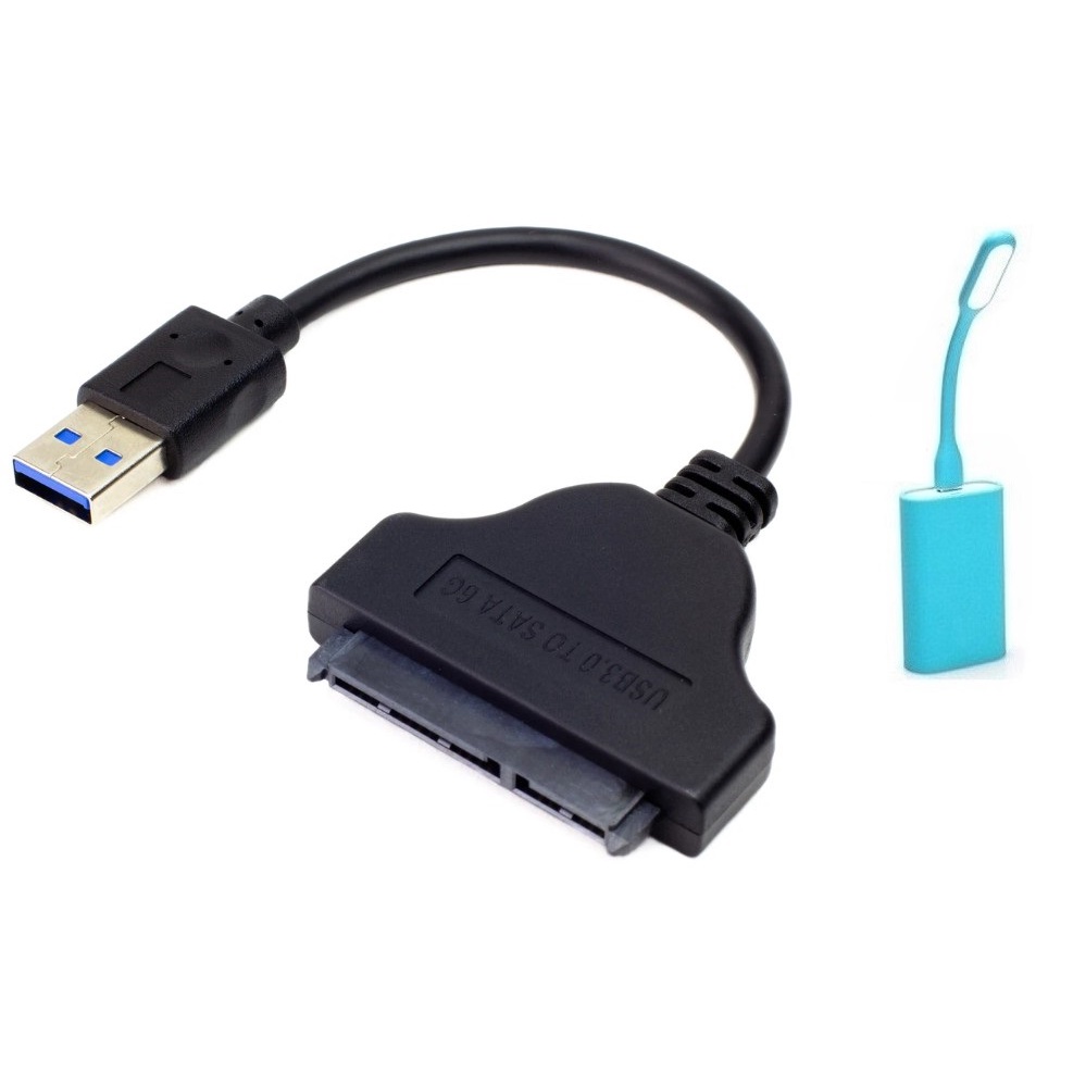 Cáp chuyển USB 3.0 sang SATA cho ổ cứng 2.5 inch SSD / HDD S - Tặng 1 đèn led