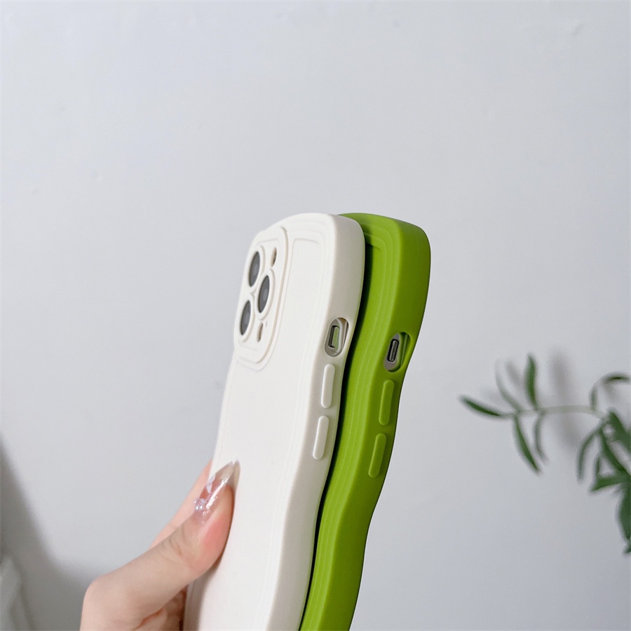 Ốp Điện Thoại Silicon Viền Gợn Sóng Thời Trang Cho iPhone 14 Plus 13 12 Pro 11 Max