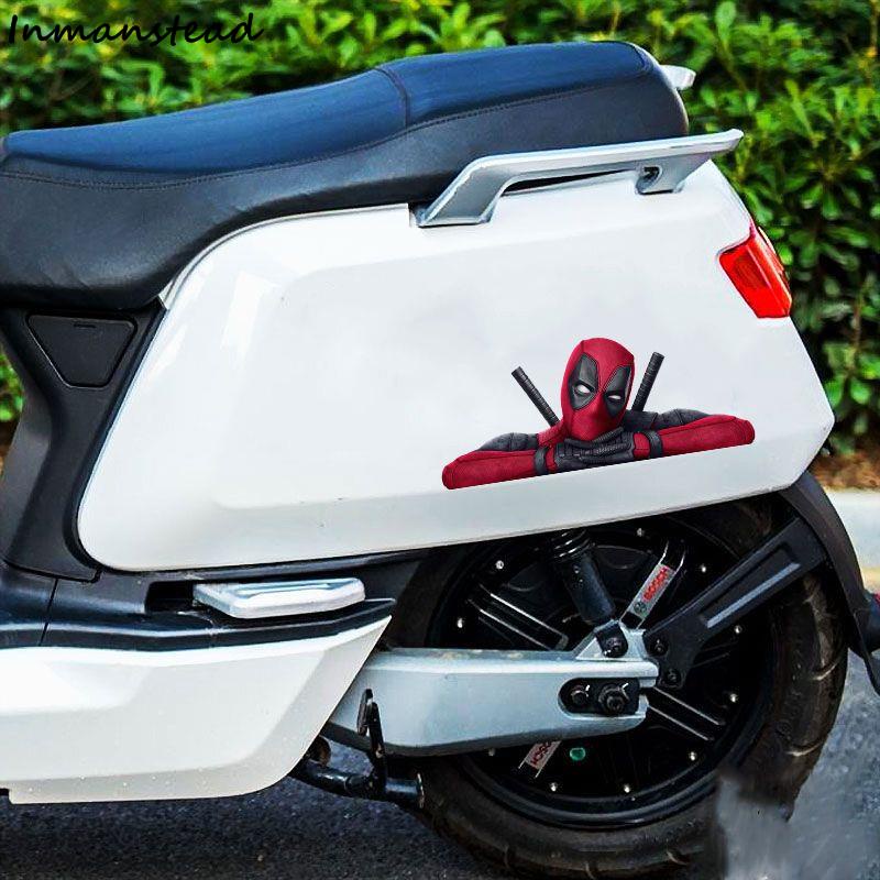 Hl Miếng Dán Trang Trí Xe Hơi / Mũ Bảo Hiểm Chống Thấm Nước Họa Tiết Hoạt Hình Deadpool